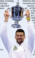  ?? ?? LOCAL HERO:
Novak Djokovic celebrates winning the US Open in September