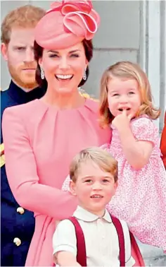  ??  ?? Kate Middleton with Prince George and Princess Charlotte