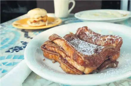  ?? [PHOTO BY ALEXANDRA MARVAR, FOR THE WASHINGTON POST] ?? French toast is a favorite at Narobia’s Grits &amp; Gravy in Savannah, Georgia.