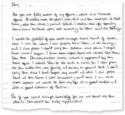  ??  ?? The letter written by Usman Khan from prison asking to be given a fresh start