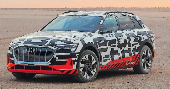  ?? BRIAN HARPER/DRIVING ?? The 2019 Audi e-tron prototypes will cover more than five million kilometres of practical testing in a variety of environmen­ts.