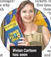  ??  ?? Vivian Carlson has seen “Come From Away” dozens of times.