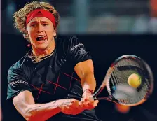  ??  ?? Alex Zverev, 21 anni, è sotto 0 a 4 nei precedenti con Nadal GETTY