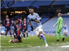  ?? Bild: Martin Rickett ?? Riyad Mahrez sköt Manchester City till klubbens första Champions League-final, efter att ha gjort tre av målen 4–1 mot Paris SG.