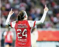  ?? ?? Alicia Cervantes se convirtió en la primera jugadora en marcar seis goles en un partido en la Liga MX Femenil.