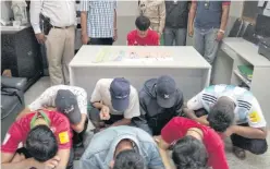  ??  ?? RIGHT Football gamblers were arrested last year in Buri Ram province.