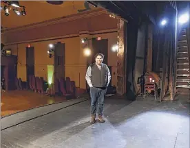  ?? Paul Buckowski / Times Union archive ?? David Snider, the artistic director of Hubbard Hall in Cambridge, stands in the empty Washington County venue.