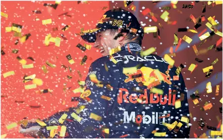  ?? GETTY IMAGES ?? Leader of the pack: Red Bull Racing’s Max Verstappen has now won five of the last six races. With 13 races still left in the year, it is too early to confidently say Verstappen will run away with the title but if the Dutchman were to defend his crown, the last two weeks, at Baku and Montreal, will surely go down as a pivotal moment in the season.