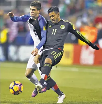  ??  ?? Carlos Vela podría reaparecer en el ataque de México en el juego de hoy ante EUA.