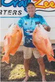  ??  ?? CATCH: Graham Celledoni was very happy with this pair of red emperor caught recently with Reel Cray Zee Charters.