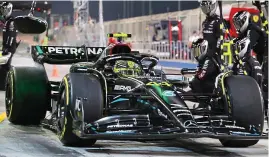  ?? GETTY IMAGES ?? Playing catch-up: Hamilton testing the Mercedes car