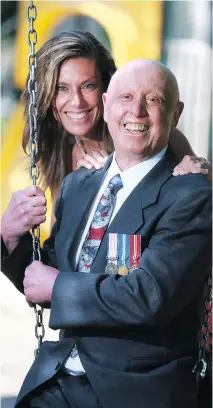  ?? BRUNO SCHLUMBERG­ER ?? Frank Licari is pictured with his daughter, Joanne, on Father’s Day in 2013. Licari succumbed to cancer late last week, many years after he was told he had months to live.