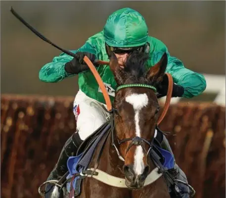  ??  ?? The victory of Messire Des Obeaux in the featured Grade 2 Novices’ Chase was the highlight of Daryl Jacob’s afternoon five-timer at Wincanton.