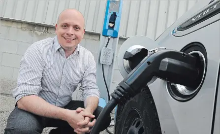  ?? BRENT DAVIS WATERLOO REGION RECORD FILE PHOTO ?? FleetCarma CEO Matt Stevens says the company’s acquisitio­n by Geotab should allow the electric vehicle technology specialist to grow “even faster than we already were.”