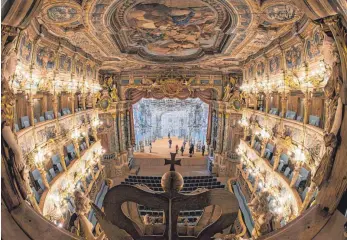  ?? FOTO: DANIEL KARMANN ?? Das sanierte Markgräfli­che Opernhaus.wird am 12. April wieder eröffnet