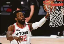  ?? Mike Ehrmann / Getty Images ?? Jeff Green and the Rockets shot 38.3 percent in Game 1, but they shot 33.9 percent in Game 2 and 30 percent in Game 3.