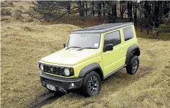  ??  ?? The Jimny boasts incredible approach and departure angles, as well as some serious axle articulati­on.