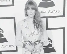  ??  ?? Florence Welch, frontwoman of England’s Florence and the Machine, at the 2016 Grammy Awards in Los Angeles.