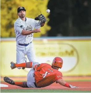  ?? PHOTO D’ARCHIVES, SIMON CLARK ?? Les Capitales sont toujours en attente de l’approbatio­n des autorités pour démarrer la saison 2020 qui pourrait débuter à la mi-juillet.