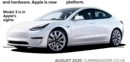  ??  ?? Model 3 is in Apple’s sights