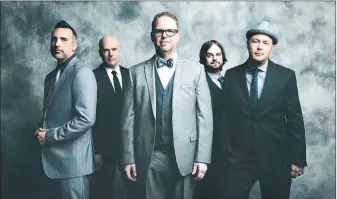  ?? COURTESY PHOTO ?? Nathan Cochran, bassist for MercyMe, second from right, proudly says he has five children — boy, girl, boy, girl, boy — ages 14, 11, almost 8, 3 and 7 months. “I tell people we have five because we do not want six,” he jokes.