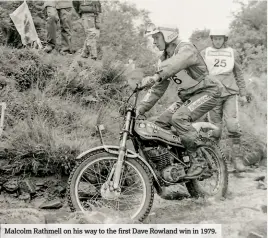  ??  ?? Malcolm Rathmell on his way to the first Dave Rowland win in 1979.