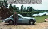  ??  ?? Original owner Harold Goozée’s love of fishing left a lingering mark on the Jag; originally grey, the XK was his main transport to and from the lakeside