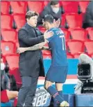  ?? FOTO: EFE ?? Pochettino con Di María