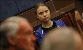  ?? Photograph: Mark Wilson/Getty Images ?? Greta Thunberg attends a Senate climate change task force meeting in Washington DC.
