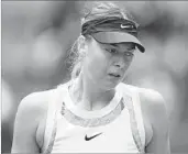  ?? RICHARD HEATHCOTE/GETTY ?? After her loss Sunday, Maria Sharapova said she will “take a lot” from her wild-card appearance in the U.S. Open.