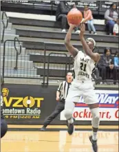  ?? kevin myrick ?? Keyarah Berry put up 34 points in the Rockmart Christmas Tournament championsh­ip game to help the Lady Jackets storm back for a 44-41 win.