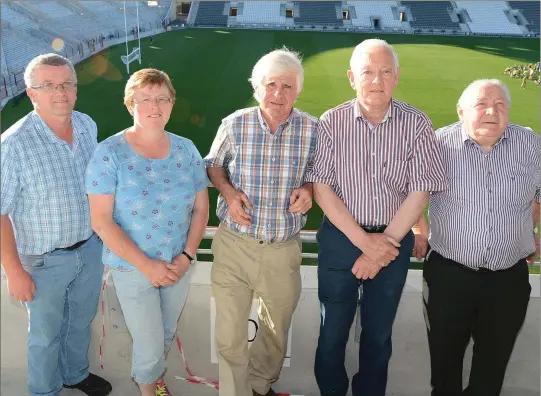  ??  ?? Enjoying a visit to the revamped Pairc Uí Chaoimh were Liam and Joan Buckley (Dromtariff­e), Pat Sheehan, Denis Lane (Millstreet) and Dan O’Sullivan (Iveleary).