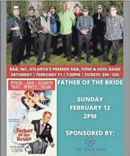  ?? Contribute­d ?? R&B Inc. will take stage at the GEM Theatre on Saturday, Feb. 11, at 7:30 p.m. The GEM will also show “Father of the Bride” Sunday, Feb. 12, at 2 p.m.