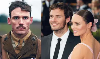  ??  ?? As Stanhope in Journey’s End... “He’s the character everyone wants to play”; (right) with his wife, Laura Haddock