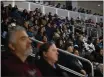  ?? NHAT V. MEYER — BAY AREA NEWS GROUP ?? Hockey fans watch Game Two of the 2024AHL All-Star Classic Game between the Atlantic Division and the Central Division at Tech CU Arena in San Jose on Monday.
