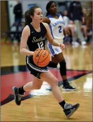  ?? (Submitted photo) ?? Junior guard Brett Gardner is averaging just over 18 points per game this season for Southside Batesville. “This year, she’s just had to carry the load a little bit more, but I think she was prepared for it,” Coach Jordan Riley said.