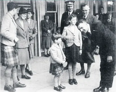  ??  ?? Prince Michael, Princess Alexandra and Fred Field circa 1945