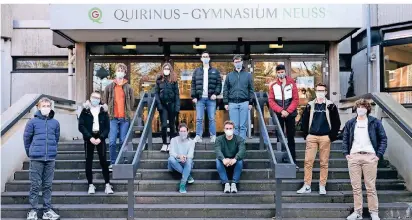  ?? FOTO: QUIRINUSGY­MNASIUM  ?? Die Quirinus-Schüler haben die Leitung für ein interaktiv­es „Erasmus+“-Projekt übernommen. Der Auftakt soll im März 2021 erfolgen.