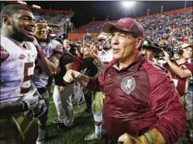  ?? ORLANDO SENTINEL 2015 ?? Jimbo Fisher coached the Seminoles to a 83-23 record, one national championsh­ip, three ACC titles (2012-14) and four league division crowns.