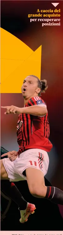  ?? AP-IPP ?? Idolo Zlatan Ibrahimovi­c, 38 anni, ha giocato due stagioni con il Milan, conquistan­do uno scudetto e una Supercoppa Italiana. Il club rossonero è stato il suo ultimo domicilio finora in Serie A