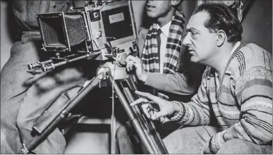  ?? FOTO: WIDE HOUSE ?? TYSK FILM. Den tyske regissören Fritz Lang (1890–1976) i regissörss­tolen.