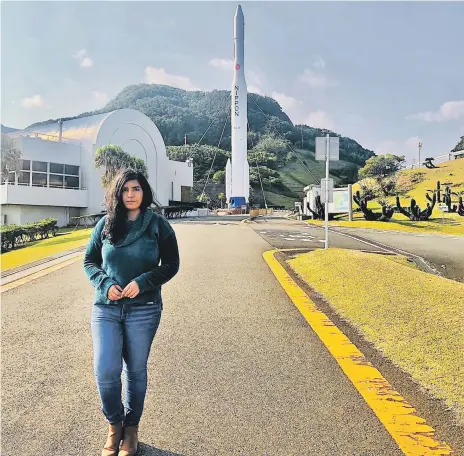  ?? The National ?? Sarwat Nasir visits Tanegashim­a Island in December; top, nature surrounds the launch site; below, inside the launch centre