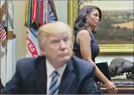  ?? Pablo Martinez Monsivais Associated Press ?? OMAROSA Manigault Newman, above, released audio of a conversati­on with the president’s daughter-in-law, who offers her a $180,000-per-year campaign job.