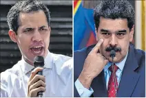  ?? YURI CORTEZ / AFP ?? Políticos. Combinació­n de fotos de archivo de Guaidó (izq.) y Maduro.