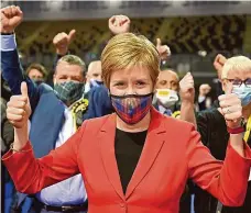  ?? FOTO REUTERS ?? Vítěz voleb. Skotské národní straně premiérky Nicoly Sturgeonov­é jedno křeslo k získání většiny chybí, stále je ale nejsilnějš­í stranou v zemi.