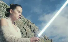  ?? LUCASFILM ?? Rey of light: Actress Daisy Ridley didn’t realize just how monumental her Star Wars character would be.