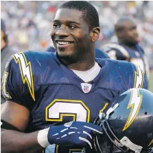  ?? AP PHOTO FILE ?? Former San Diego Chargers running back LaDainian Tomlinson will be inducted into the Pro Football Hall of Fame on Saturday.