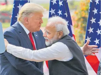  ?? Photo / AP ?? Donald Trump and Narendra Modi — eclipsing NZ’s mission to India.