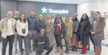  ?? ?? A Futurex-led founder visit to the global tech group Trustpilot