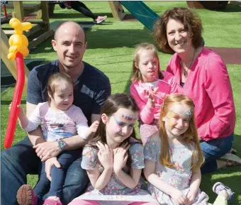  ??  ?? Rachel and Peggy Fitzgerald with Noel, Katie, Aisling and Lucy Dillon having a great day at the Kerry Branch of Down Syndrome Ireland Open Day at Ballyseedy Garden Centre.